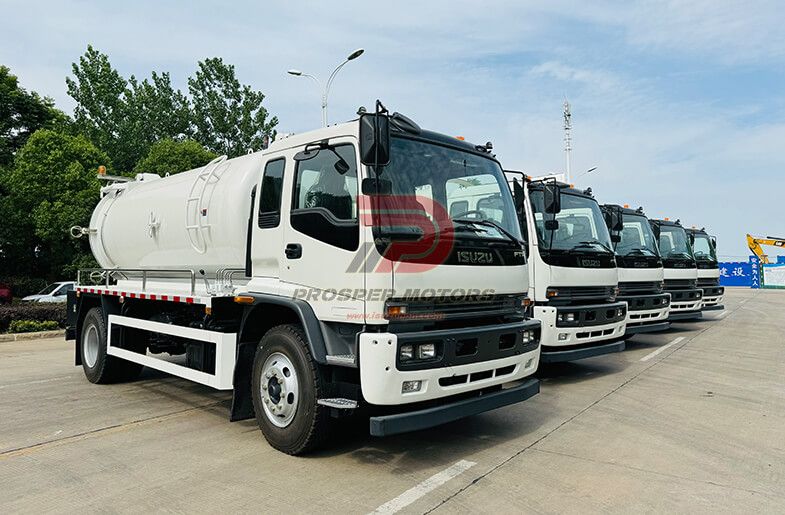 10 cubic meters 4x2 ISUZU FTR 10m3 dej phwj lub tshuab nqus tsev tank tsheb