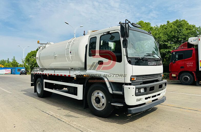 10 cubic meters 4x2 ISUZU FTR 10m3 dej phwj lub tshuab nqus tsev tank tsheb
