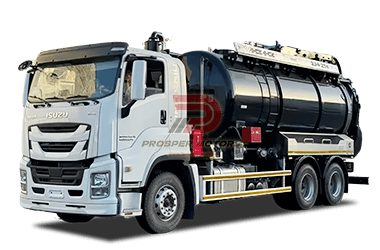 ISUZU CYH GIGA 380HP 18 cubic 18TON Ngwakọta Jetting & Vacuum Truck