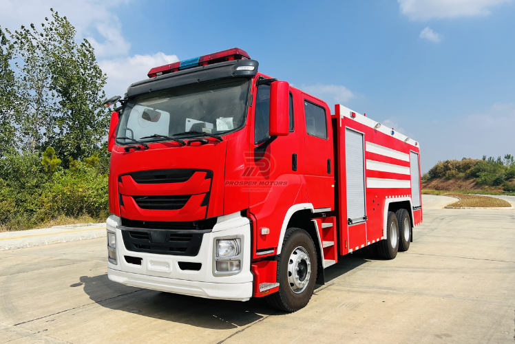 Qingling Prezzo del camion dei pompieri a polvere secca lsuzu