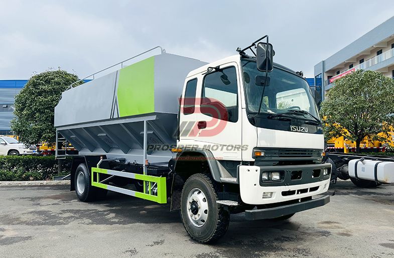 ISUZU FTR 6HK1 એન્જિન 4X2 10Ton 20CBM એનિમલ ફીડ ટ્રક