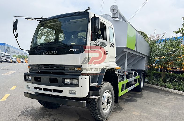 ISUZU FTR 6HK1 એન્જિન 4X2 10Ton 20CBM એનિમલ ફીડ ટ્રક