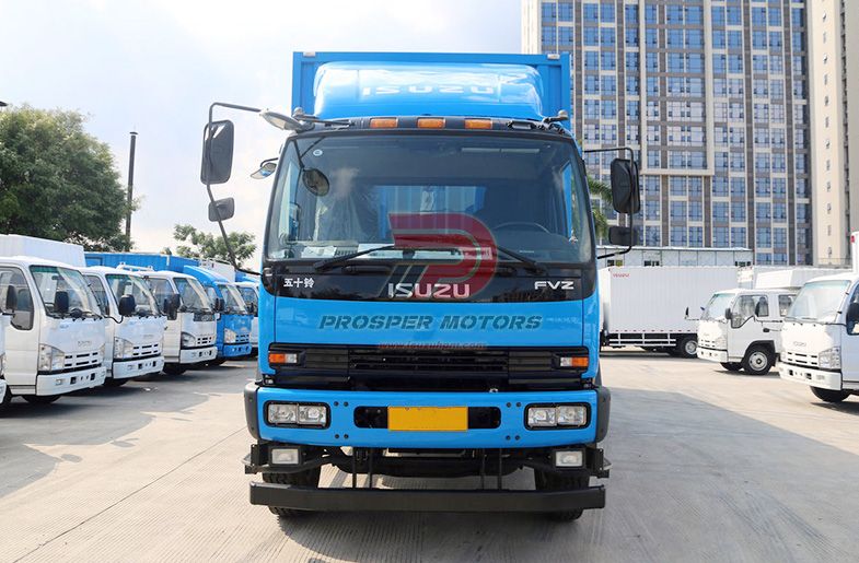 ISUZU FVZ 6X4 6HK1 20 tonų sunkiasvoris furgonas su hidrauliniu bagažinės dangčiu