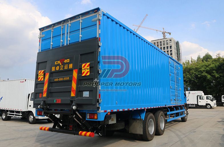 ISUZU FVZ 6X4 6HK1 20 tonų sunkiasvoris furgonas su hidrauliniu bagažinės dangčiu