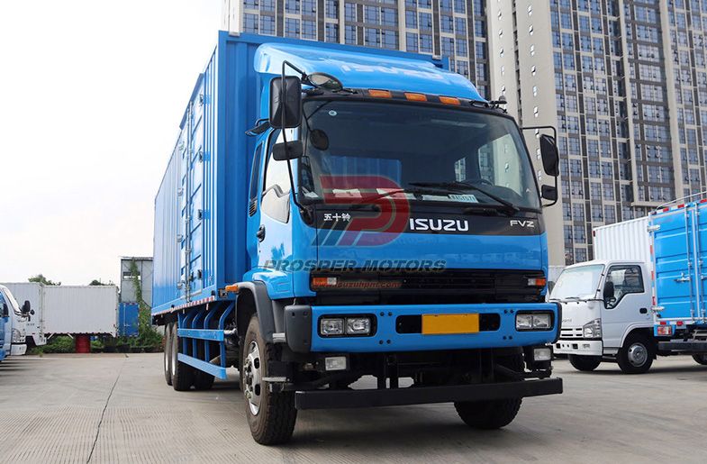 ISUZU FVZ 6X4 6HK1 20 tonų sunkiasvoris furgonas su hidrauliniu bagažinės dangčiu