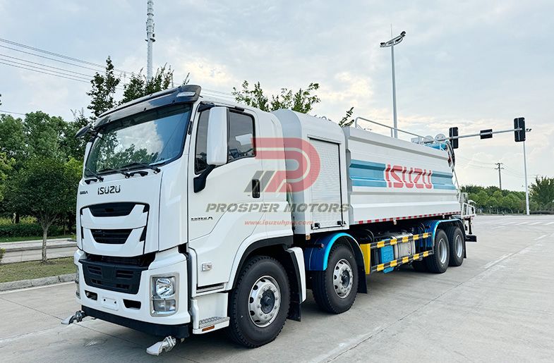 ISUZU GIGA 8X4 6WG1 22 tonnu 22 000 l ūdens tvertnes putekļu slāpēšanas kravas automašīna