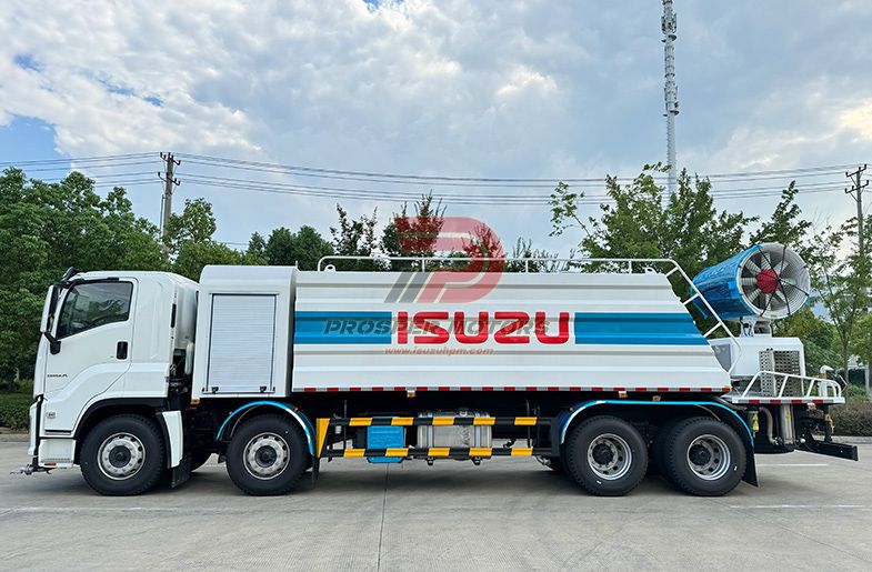 ISUZU GIGA 8X4 6WG1 22 tonnu 22 000 l ūdens tvertnes putekļu slāpēšanas kravas automašīna