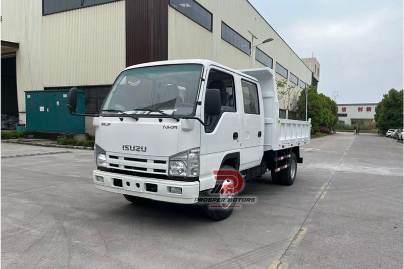 ايسوزو NKR 4X2 3 CBM 6W شاحنة تفريغ الكابينة المزدوجة