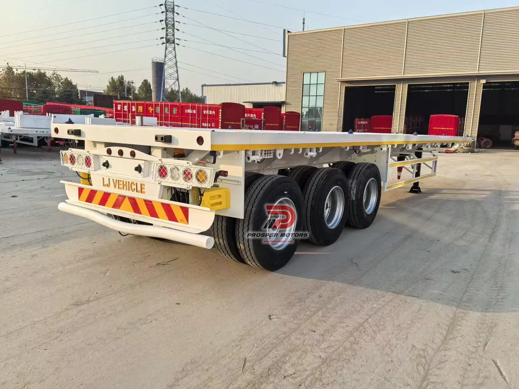 3-AXLES 40 FEET HEAVY-DUTY FLATBED CARGO SEMI TRAILER