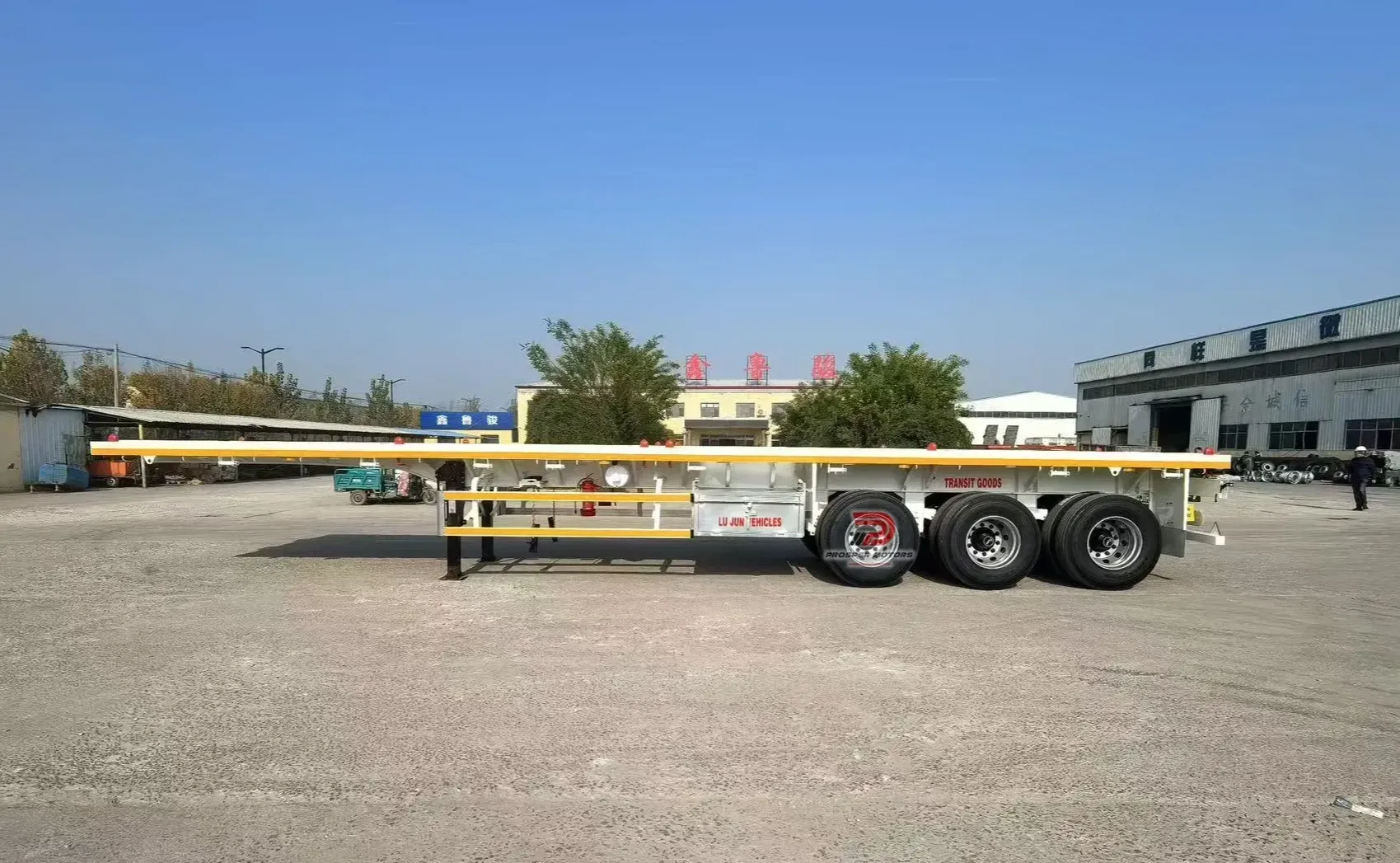3-AXLES 40 FEET HEAVY-DUTY FLATBED CARGO SEMI TRAILER