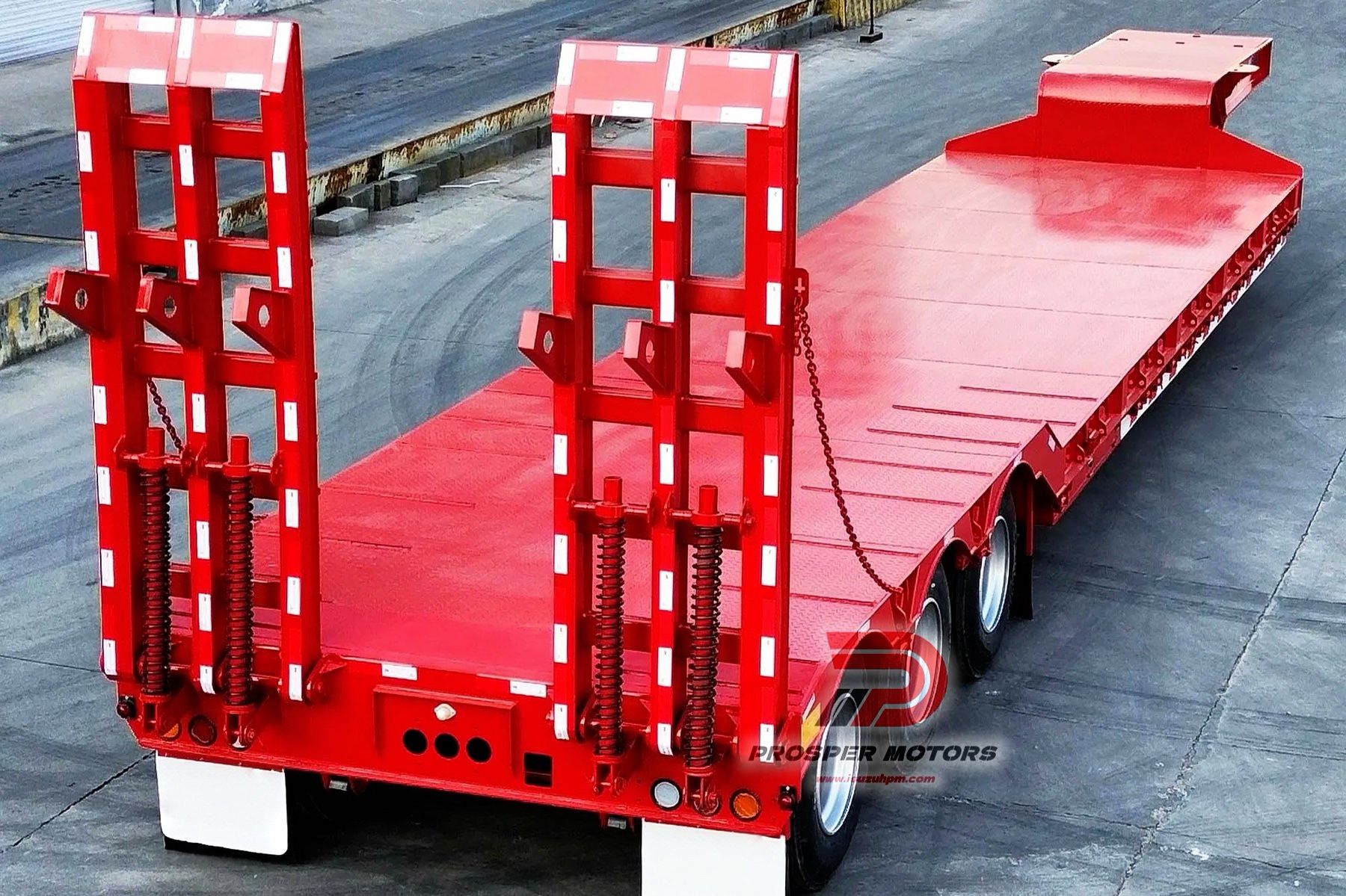 Trailer Lowboy para serviço pesado de 3 EIXOS