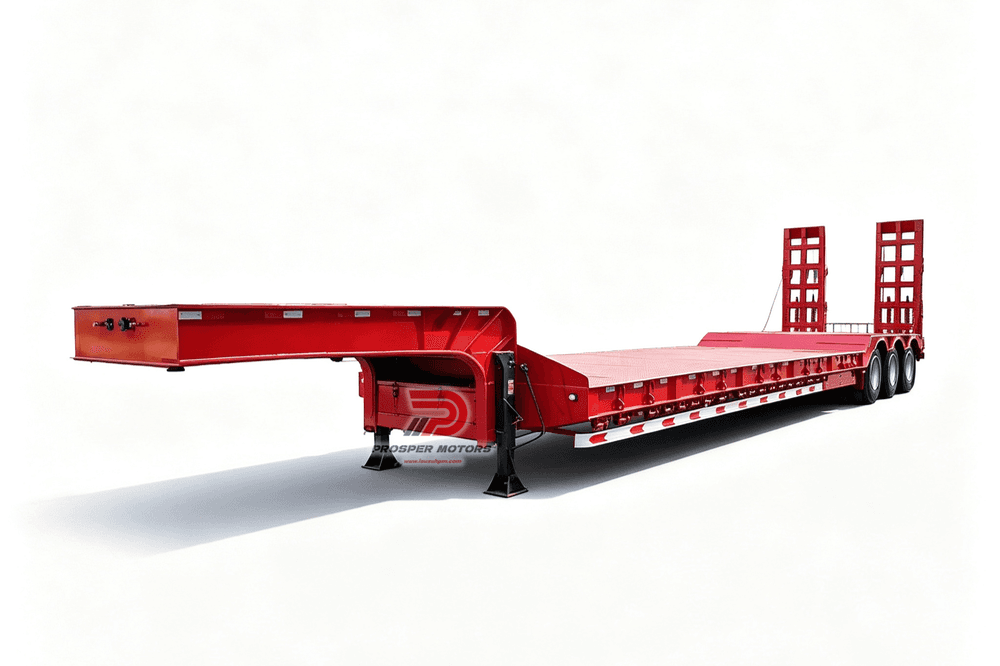 Trailer Lowboy para serviço pesado de 3 EIXOS