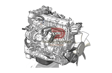 Motor diésel ISUZU 205HP 5.19L de cilindrada 4 cilindros 4HK1