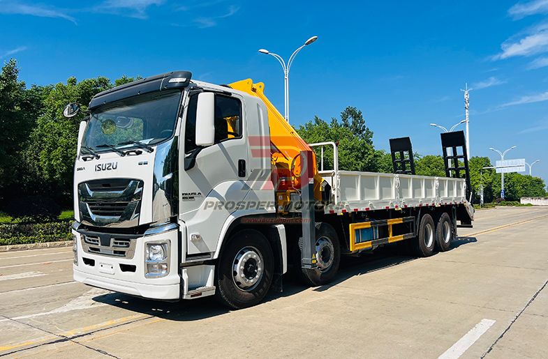 ISUZU GIGA VC66 8X4 ինքնաբեռնվող բեռնատար 10 տոննա կռունկով