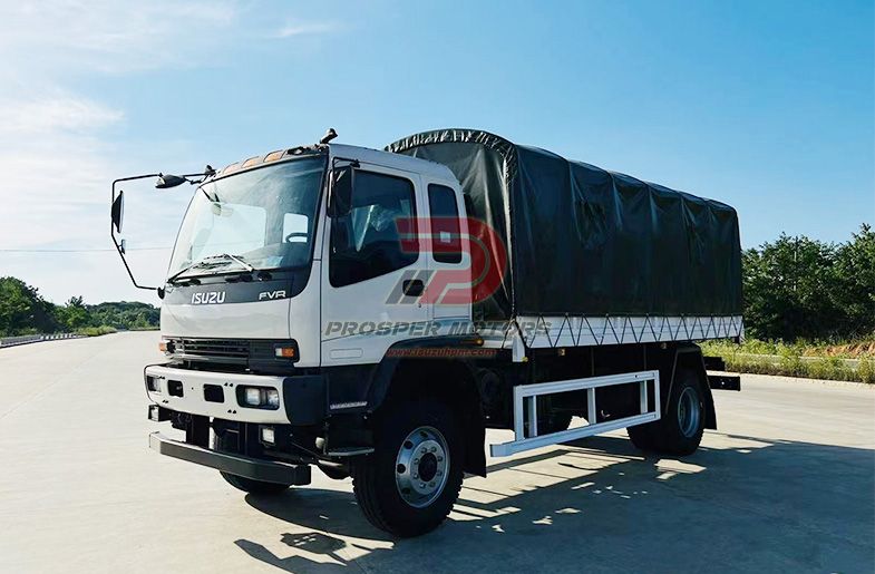 ISUZU FTS 4X4 6HK1 AWD ملٹری ٹرک ترپال کے ساتھ