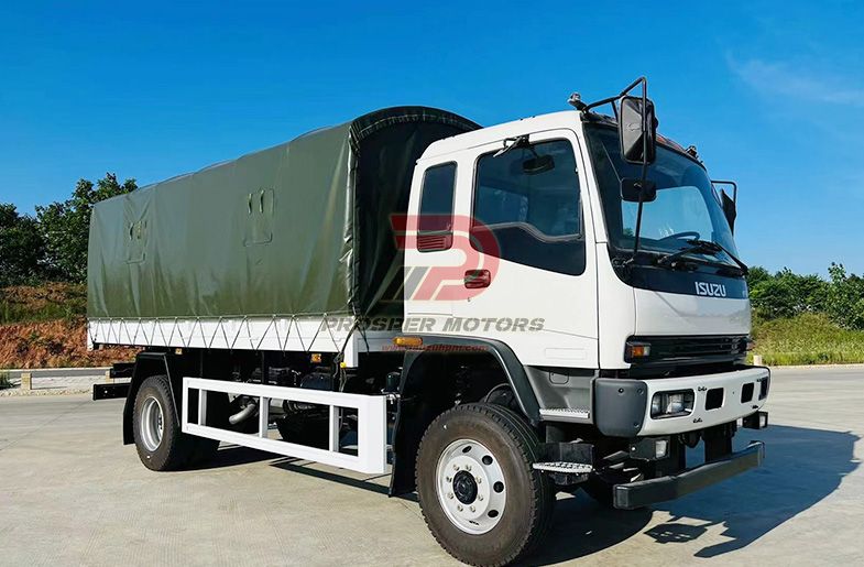 ISUZU FTS 4X4 6HK1 AWD ملٹری ٹرک ترپال کے ساتھ