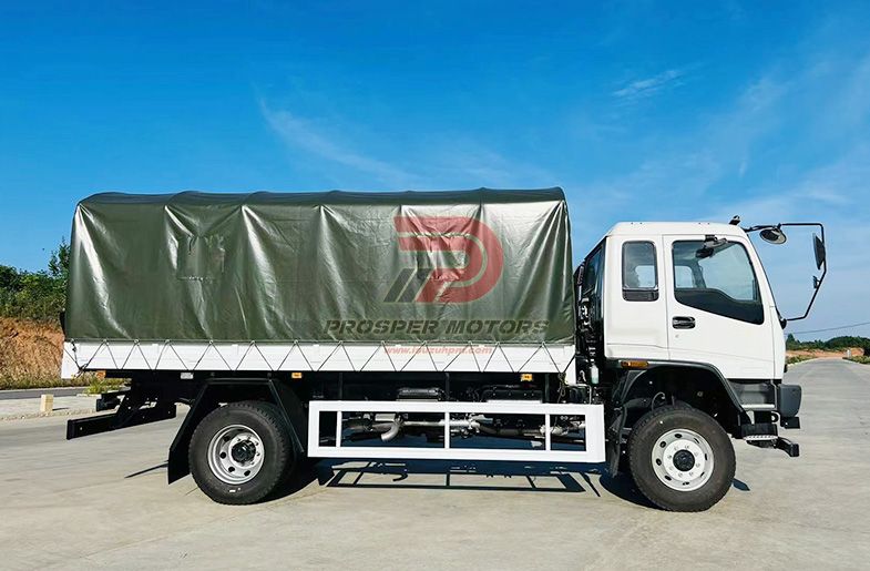ISUZU FTS 4X4 6HK1 AWD ملٹری ٹرک ترپال کے ساتھ