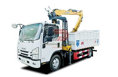 ISUZU ELF FRR 4X2 5T FOLIDING CRANE BOOM TRUCK ԲՌԱԿՈՎ
