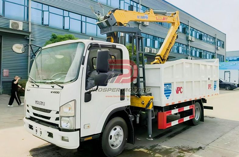 ISUZU ELF FRR 4X2 5T KAMION SA SKLOPOM KRANOM SA GRIPOM