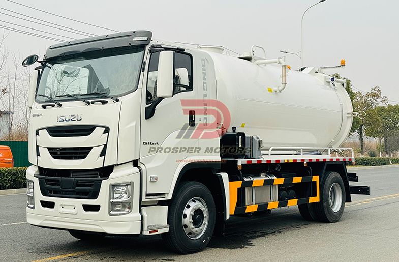 Combination dav hlau nqus tsev tanker ISUZU FVR 12 cubic 12m3 12000L