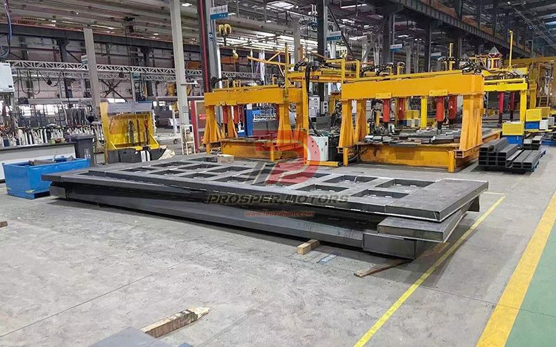 Dump truck welding line