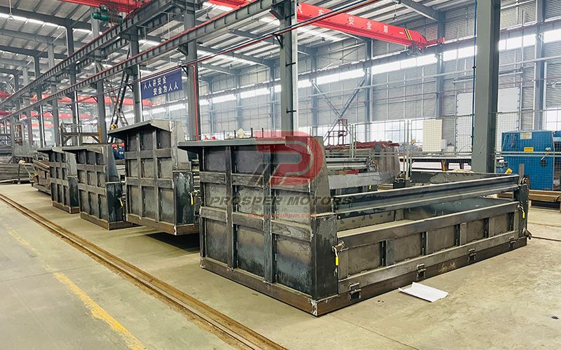 Part of dump truck body workshop