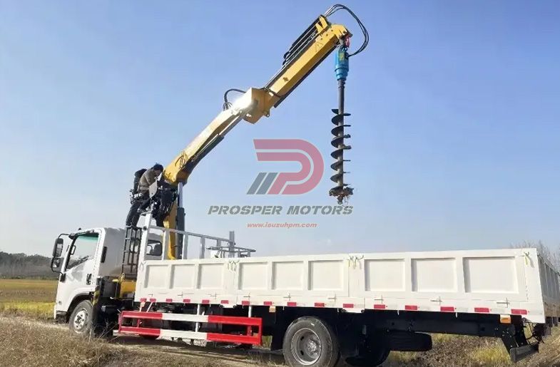 ISUZU 4X2 6W FRR КРАН МАШИНА шнеги бар