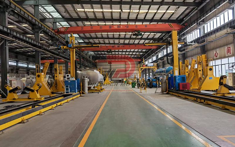 Fuel truck tank assembly workshop