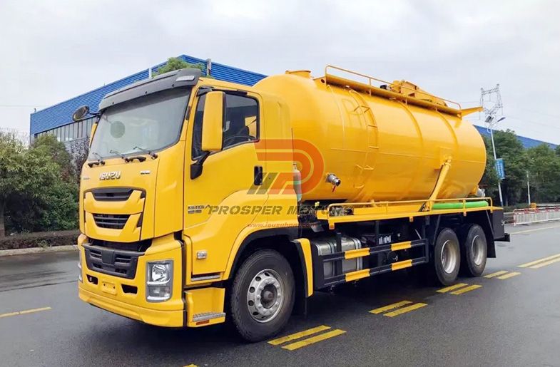 6WG1 420/460HP 20 cubic QINGLING ISUZU GIGA siab siab jetting tanker tsheb