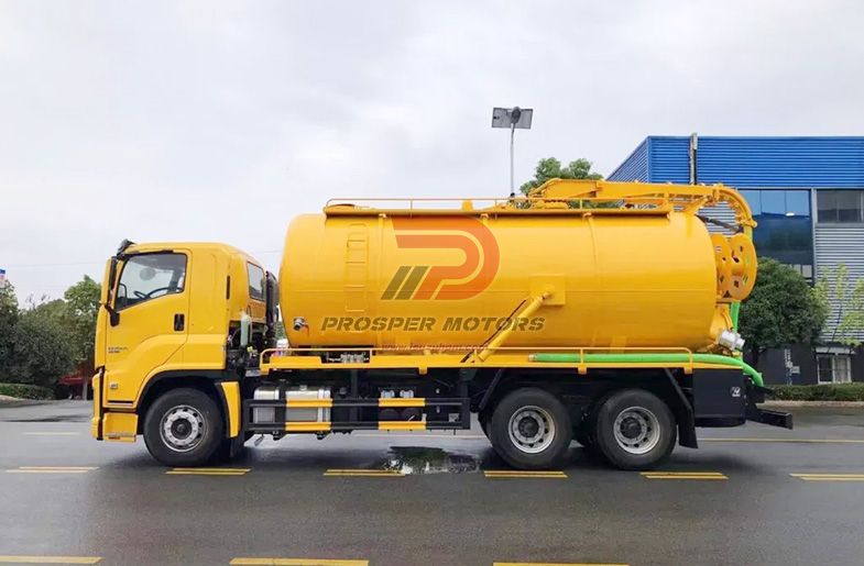 6WG1 420/460HP 20 cubic QINGLING ISUZU GIGA siab siab jetting tanker tsheb