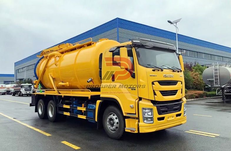 6WG1 420/460HP 20 cubic QINGLING ISUZU GIGA siab siab jetting tanker tsheb