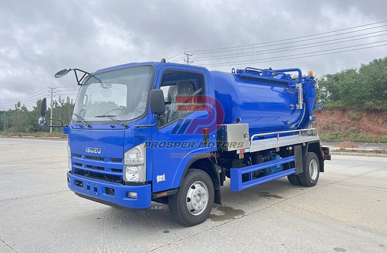 QINGLING ISUZU FSR 4HK1 205hp 8cbm 8000 литра Канализационен струен вакуумен камион