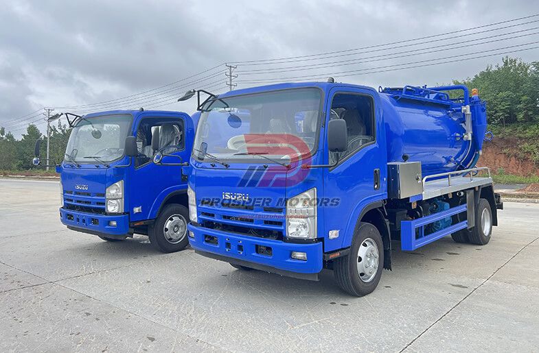 QINGLING ISUZU FSR 4HK1 205hp 8cbm 8000 литра Канализационен струен вакуумен камион