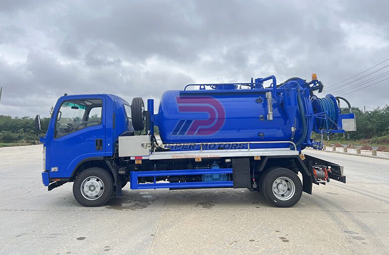 QINGLING ISUZU FSR 4HK1 205hp 8cbm 8000 литра Канализационен струен вакуумен камион