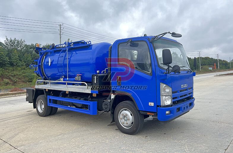 QINGLING ISUZU FSR 4HK1 205hp 8cbm 8000 литра Канализационен струен вакуумен камион