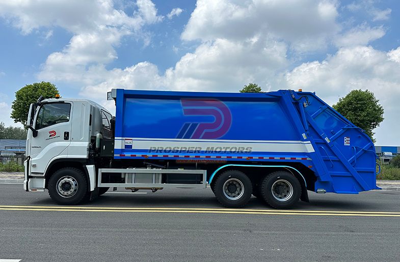 ISUZU 6X4 CYZ 380HP 22 sześcienne 22m3 22ton ciężka śmieciarka z zagęszczarką
