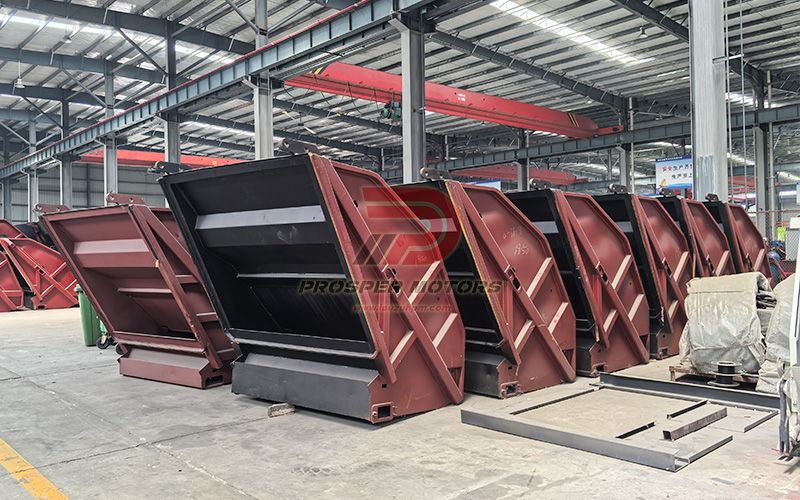 Part of garbage truck workshop