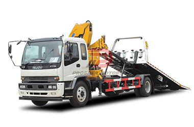 ISUZU FTR 8Ton ټرینګ ټرک د 5Ton کرین سره