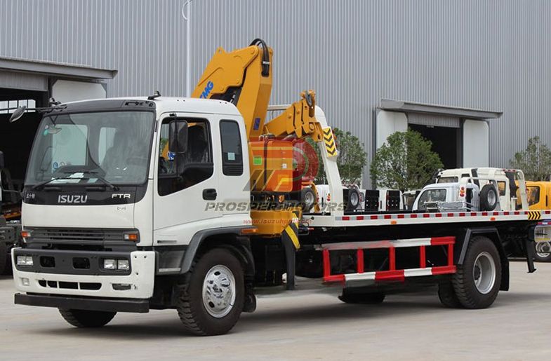 5Ton 크레인을 갖춘 ISUZU FTR 8Ton 견인 트럭
