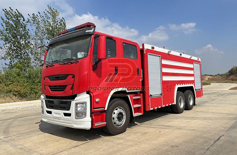 ISUZU അഗ്നിശമന പൊടി ഹെവി ട്രക്ക് 6x4 അല്ലെങ്കിൽ 6x6 10 ടൺ 12 ടൺ