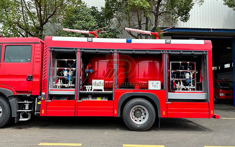 ഇസുസു അഗ്നിശമന പൊടി ട്രക്കുകൾ ഘടനാപരമായ
