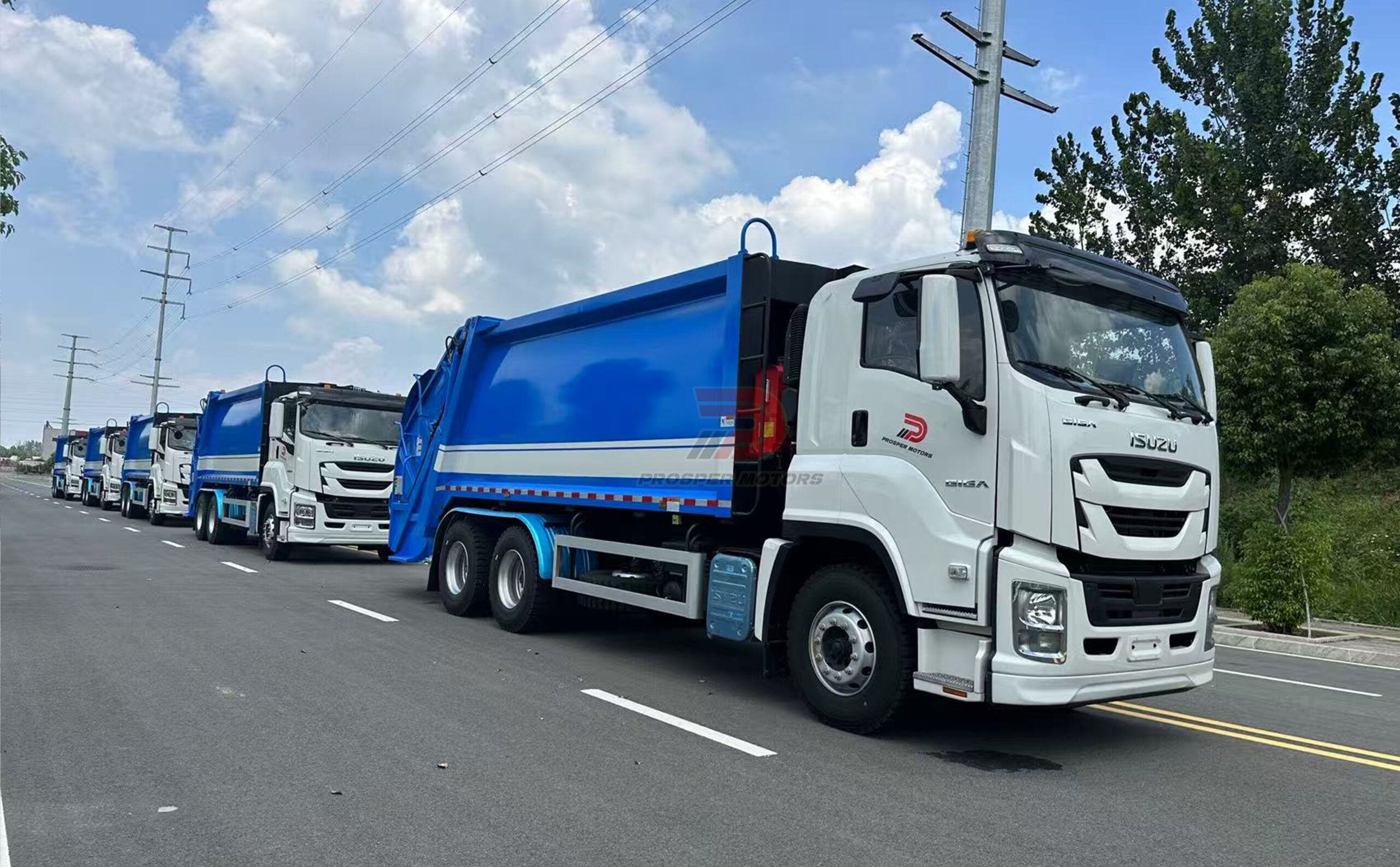 ISUZU Compactor Garbage Trucks Delivered by PROSPER MOTORS to Peru
