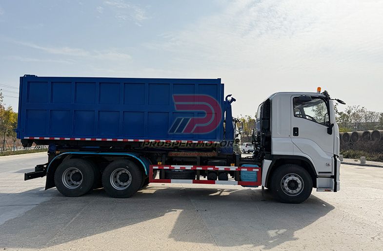 ISUZU GIGA 6X4 20cbm Tugas Berat Hook Arm Truk Sampah pikeun sanitasi Urban