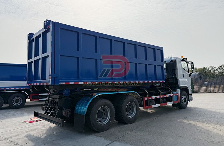 ISUZU GIGA 6X4 20cbm Tugas Berat Hook Arm Truk Sampah pikeun sanitasi Urban