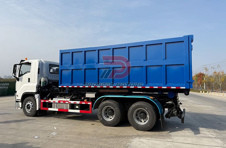 ISUZU GIGA 6X4 20cbm Tugas Berat Hook Arm Truk Sampah pikeun sanitasi Urban
