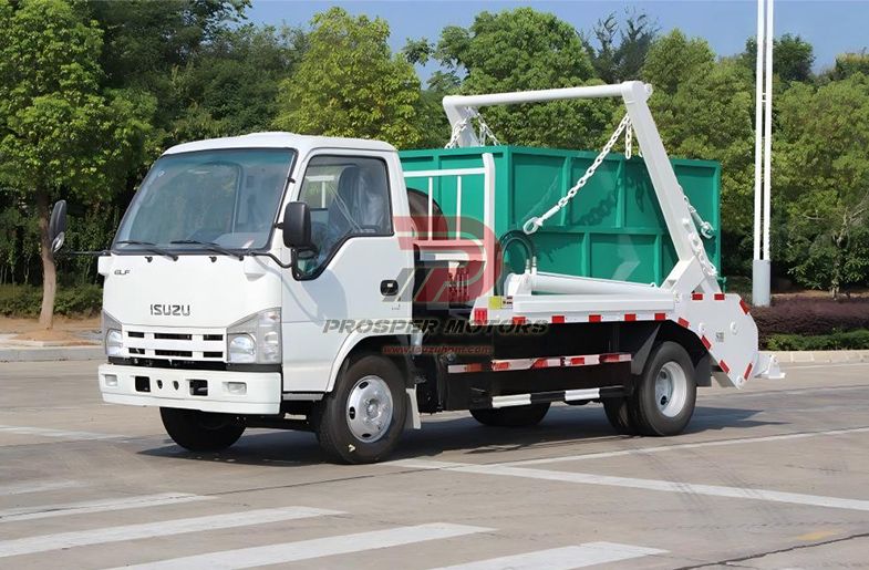 ISUZU NKR 4X2 6 PYÖRÄINEN 5CBM SKIP BIN KUKA-AUTO