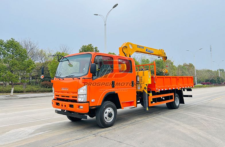 ISUZU NPS 4X4 5T STARGHT ARM BOOM CRANE TRUCK