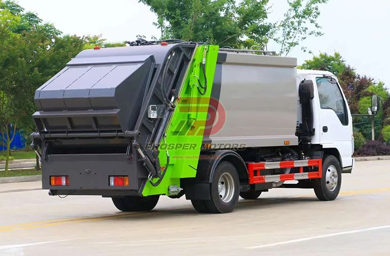 ISUZU 4X2 NKR 120hp 3TON 3 cubic 3m³ mini city compactor truck
