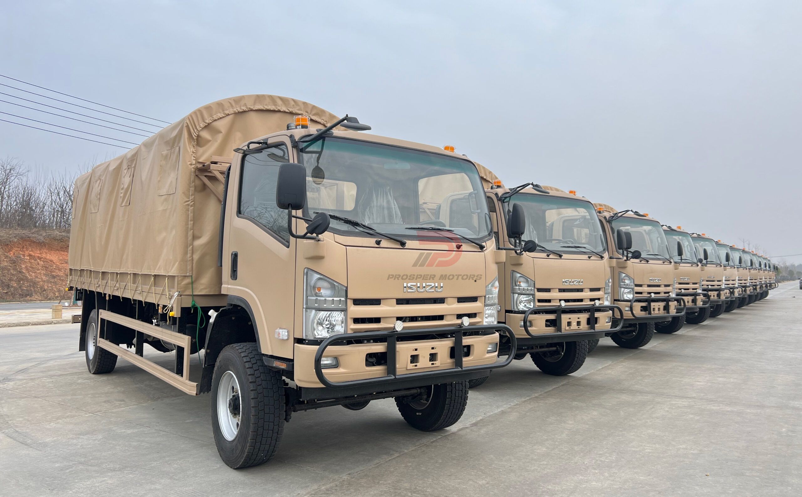 15 Isuzu NPS 4x4 Military Trucks Shipped to Africa