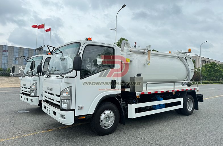LHD or RHD 4x2 JAPAN ISUZU NPR 6m³ 6000 lître Kamyona Avêtina Kanalîzasyonê